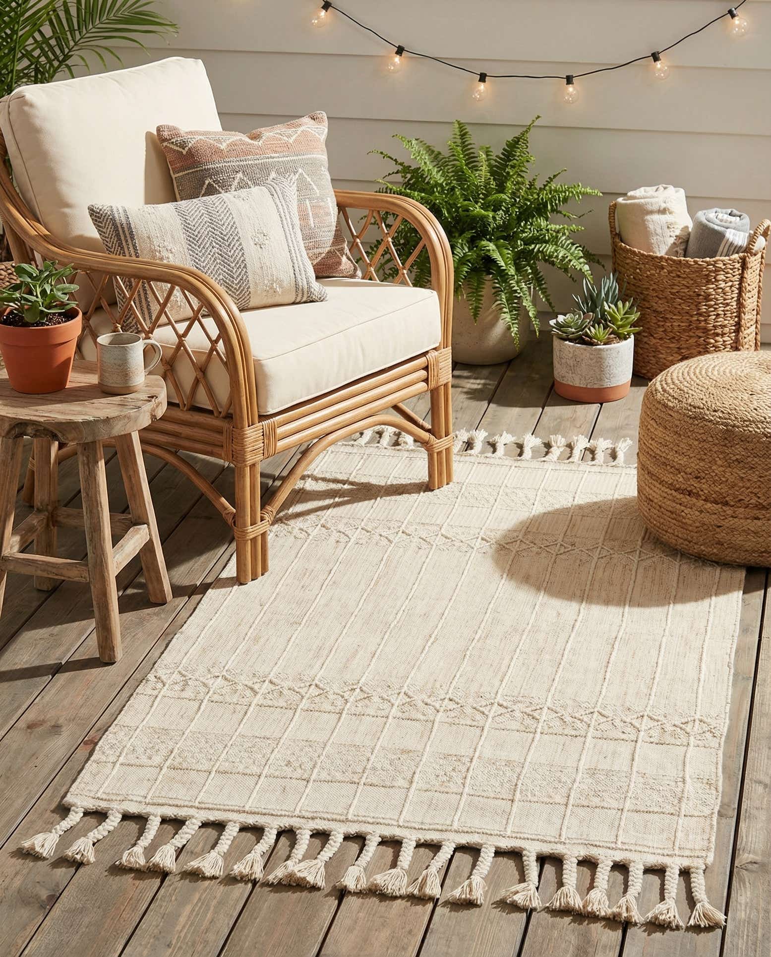 4' 1 x 6' 1 Easy-Clean Eco Bohemian Indoor / Outdoor Rug