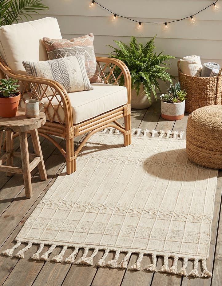 4' 1 x 6' 1 Easy-Clean Eco Bohemian Indoor / O...