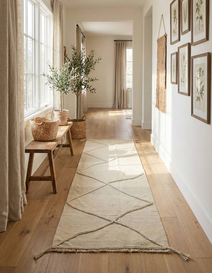 Detail image of 2' 5 x 8' 1  Hand Knotted Moroccan Wool Runner Rug