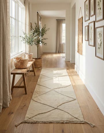 2' 5 x 8' 1 Hand Knotted Moroccan Wool Runner Rug