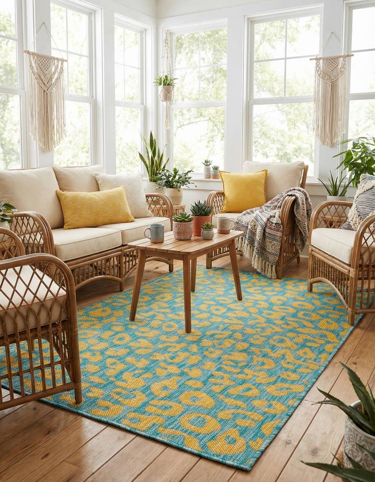 Detail image of 3' x 5' 3  Washable Safari Indoor / Outdoor Rug