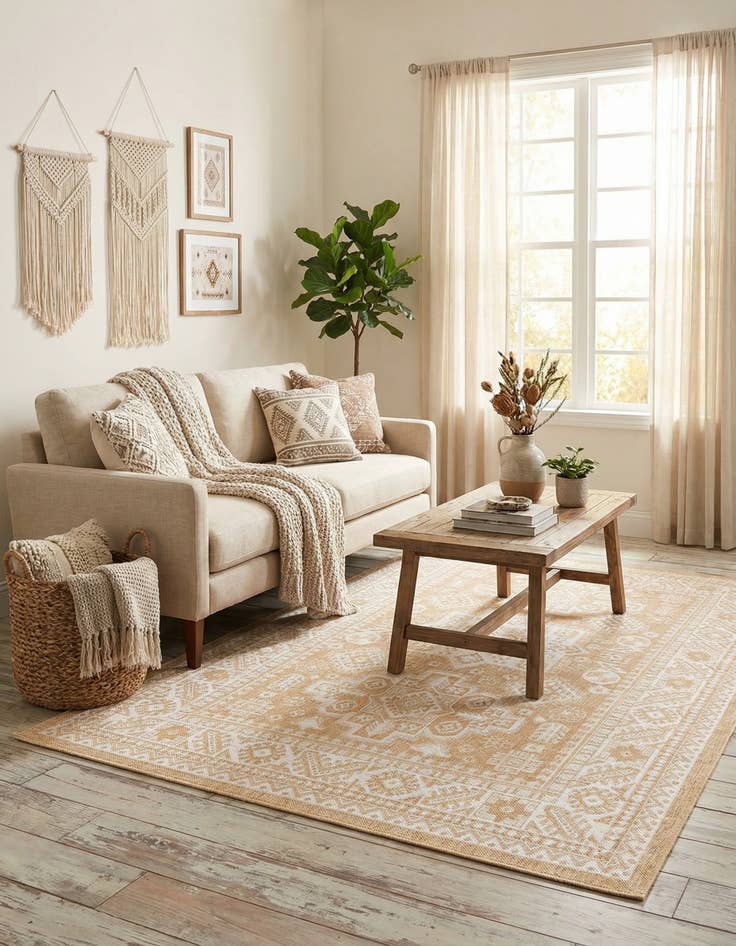 Detail image of 6' x 9' Easy-Clean Aztec Indoor / Outdoor Rug