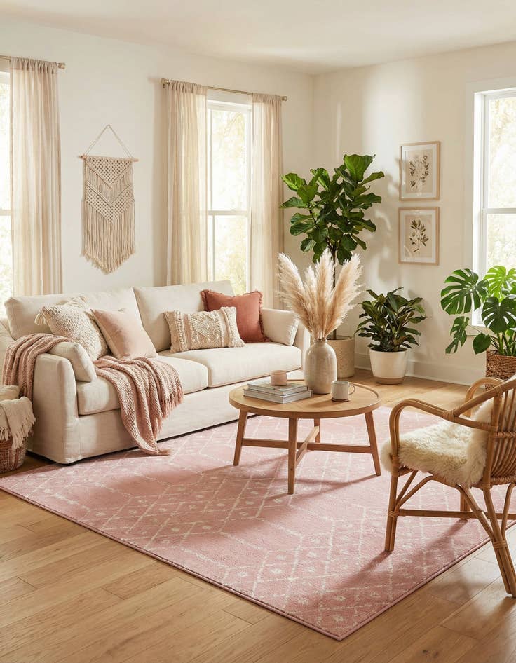 Detail image of 10' x 10' Paxon Trellis Square Rug