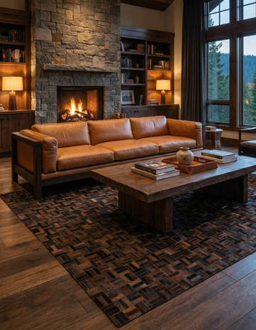 5' x 7' 11 Cowhide Stocks Rug