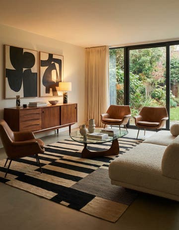 5' 10 x 7' 8 Hand Woven Kilim Modern Wool Rug
