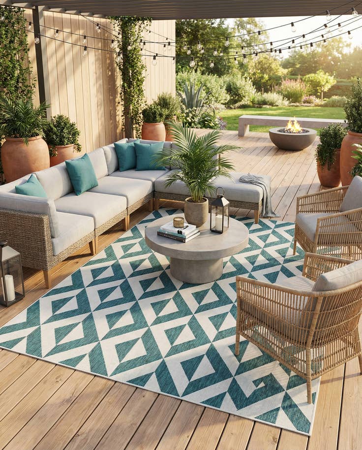 Detail image of 9' x 12' Easy-Clean Jill Zarin Napa Indoor / Outdoor Rug