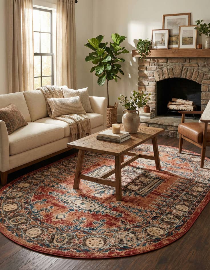 Detail image of  5' 3 x 8' Eden Oval Rug