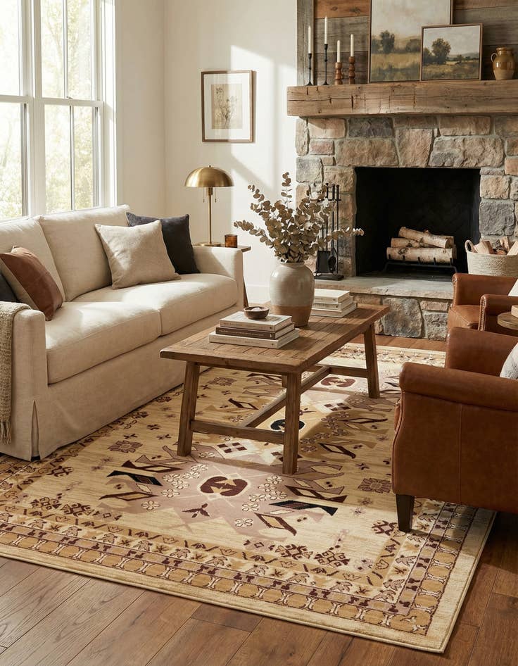 Detail image of  7' x 10' Heris Rug