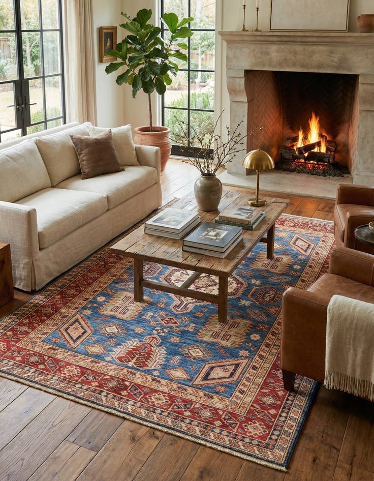 Detail image of 5' 6 x 7' 7  Hand Knotted Kazak Oriental Rug