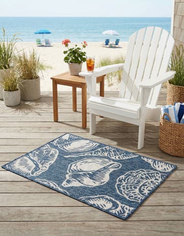 2' x 3' Easy-Clean Coastal Indoor / Outdoor Rug