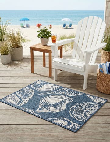 2' x 3' Easy-Clean Coastal Indoor / Outdoor Rug