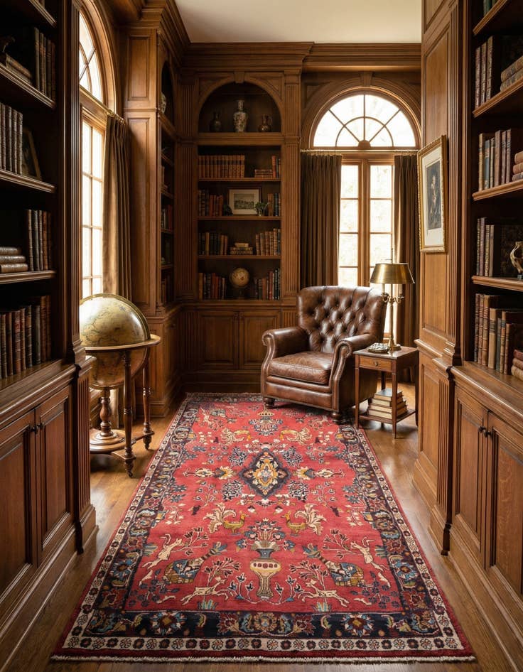 Detail image of 4' 3 x 8' 10 Hamedan Rug