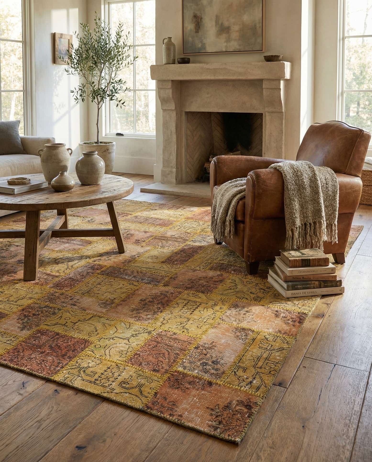 5' 10 x 8' 3 Hand Knotted Ultra Vintage Persian Wool Rug