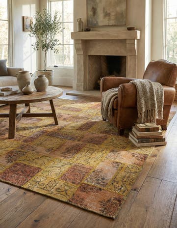 5' 10 x 8' 3 Hand Knotted Ultra Vintage Persian Wool Rug