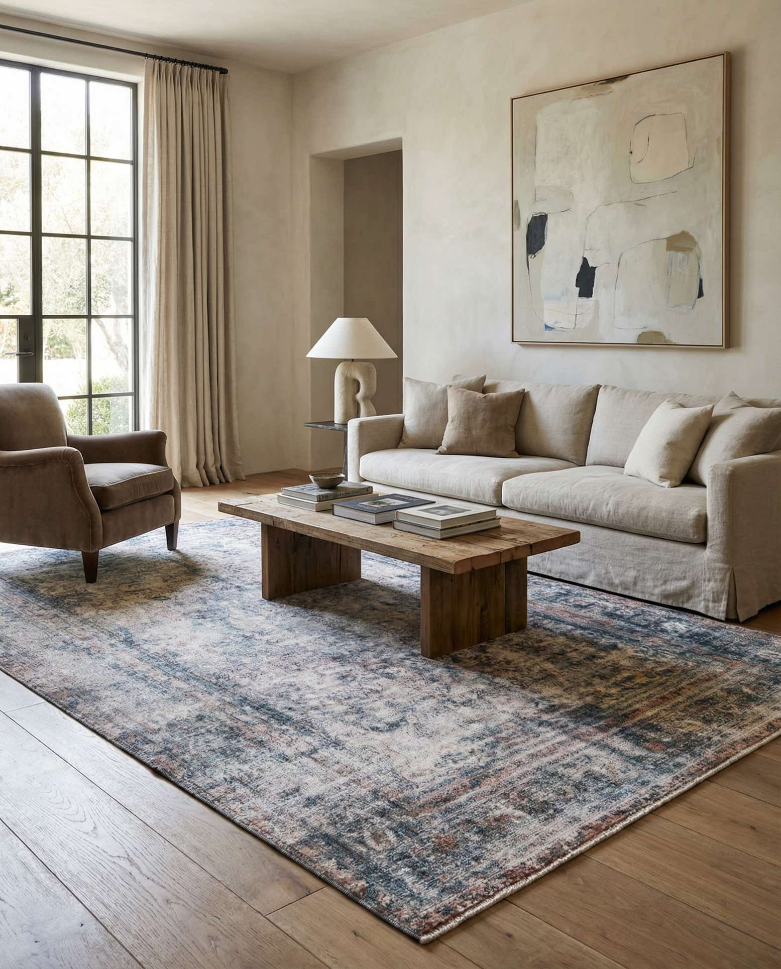 6' 8 x 10' 2 Hand Knotted Ultra Vintage Persian Wool Rug