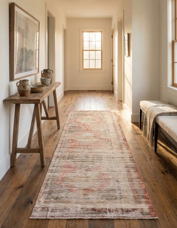 3' 8 x 8' 6 Hand Knotted Ultra Vintage Persian Wool Runner Rug