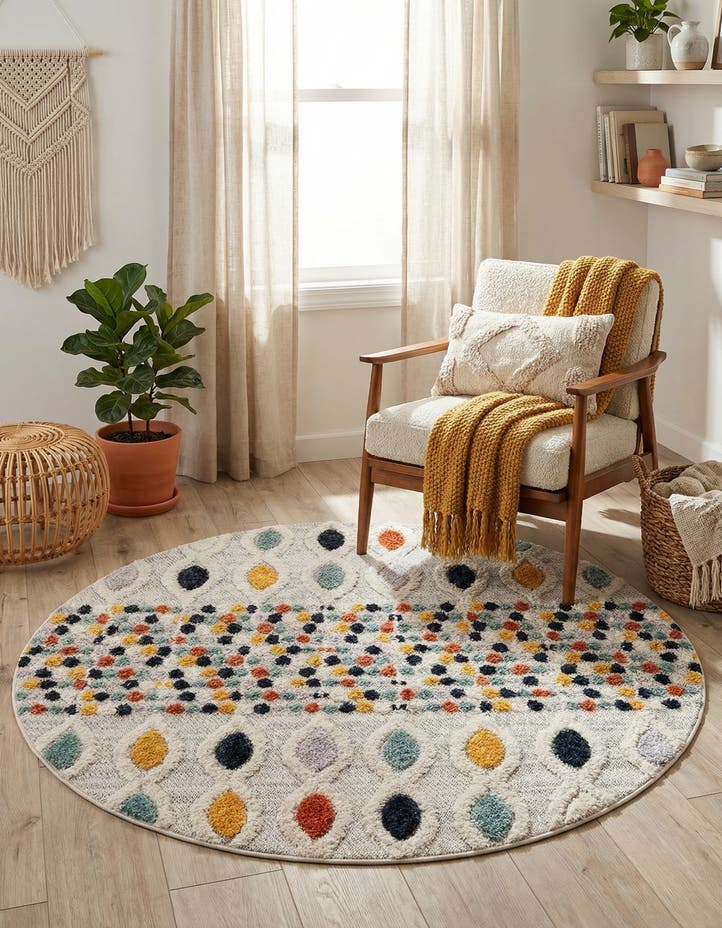 5' 3 x 5' 3 Cherokee Round Rug
