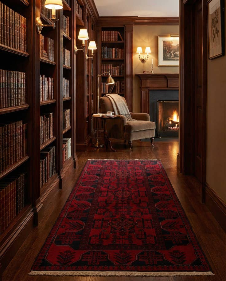 Detail image of 2' 10 x 6' 3 Hand Knotted Khal Mohammadi Wool Runner Rug