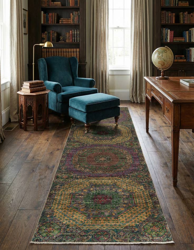 Detail image of 2' 7 x 9' 10 Mamluk Wool Runner Rug