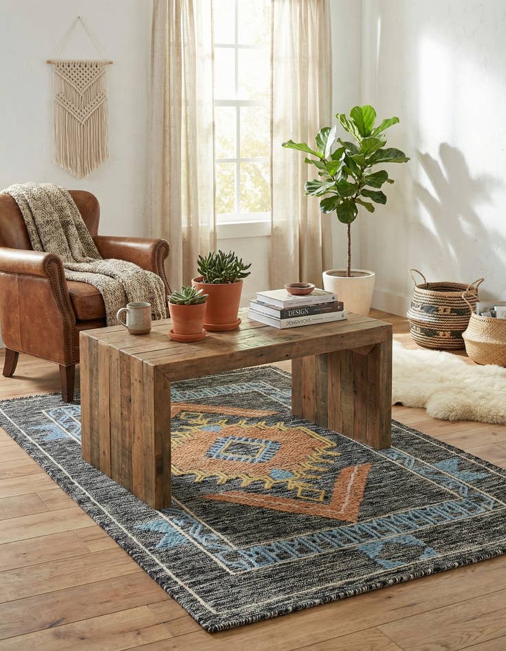 Detail image of 3' 1 x 5' 1  Hand Woven Kilim Wool Rug