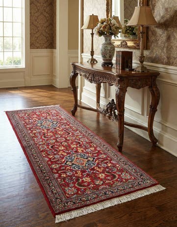 2' 7 x 6' 4 Hand Knotted Qom Persian Runner Rug