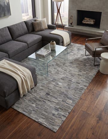 5' 1 x 8' 2 Cowhide Rug