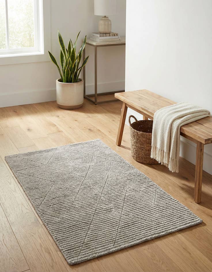 Detail image of  2' x 3' 1 WoolCraft Geometric Rug