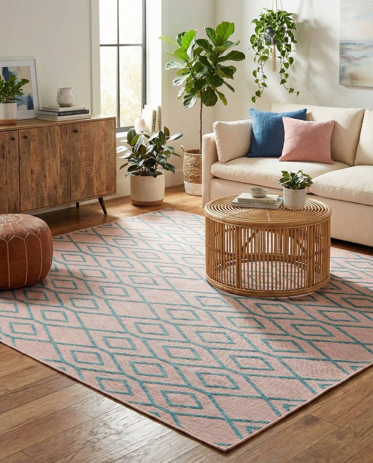Detail image of 7' 10 x 7' 10 Easy-Clean Jill Zarin Turks and Caicos Indoor / Outdoor Square Rug
