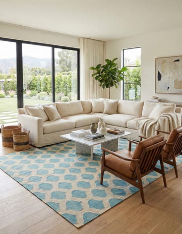 6' 6 x 9' 9 Hand Woven Kilim Modern Wool Rug