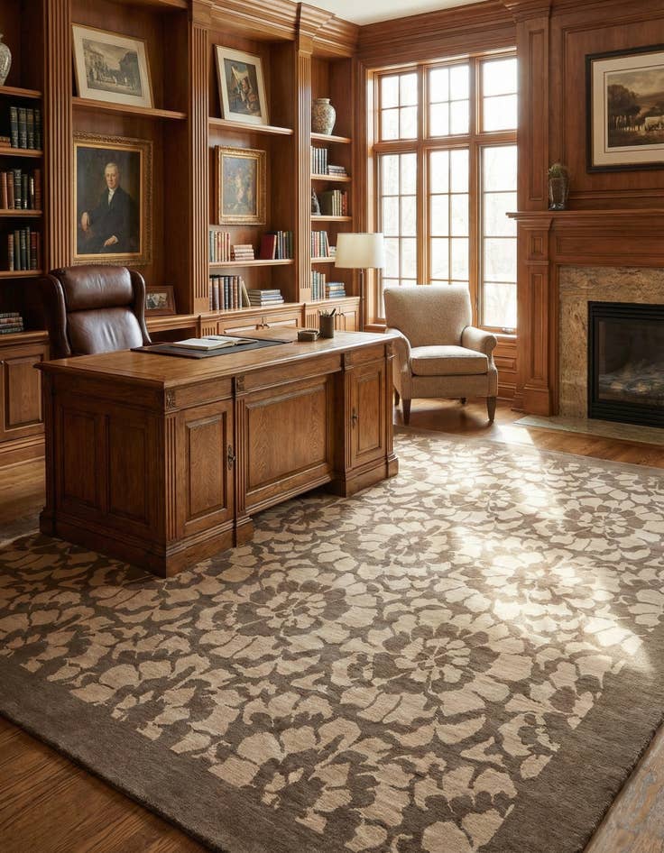 Detail image of 8' 4 x 9' 9  Hand Knotted Modern Nehmo Wool Rug