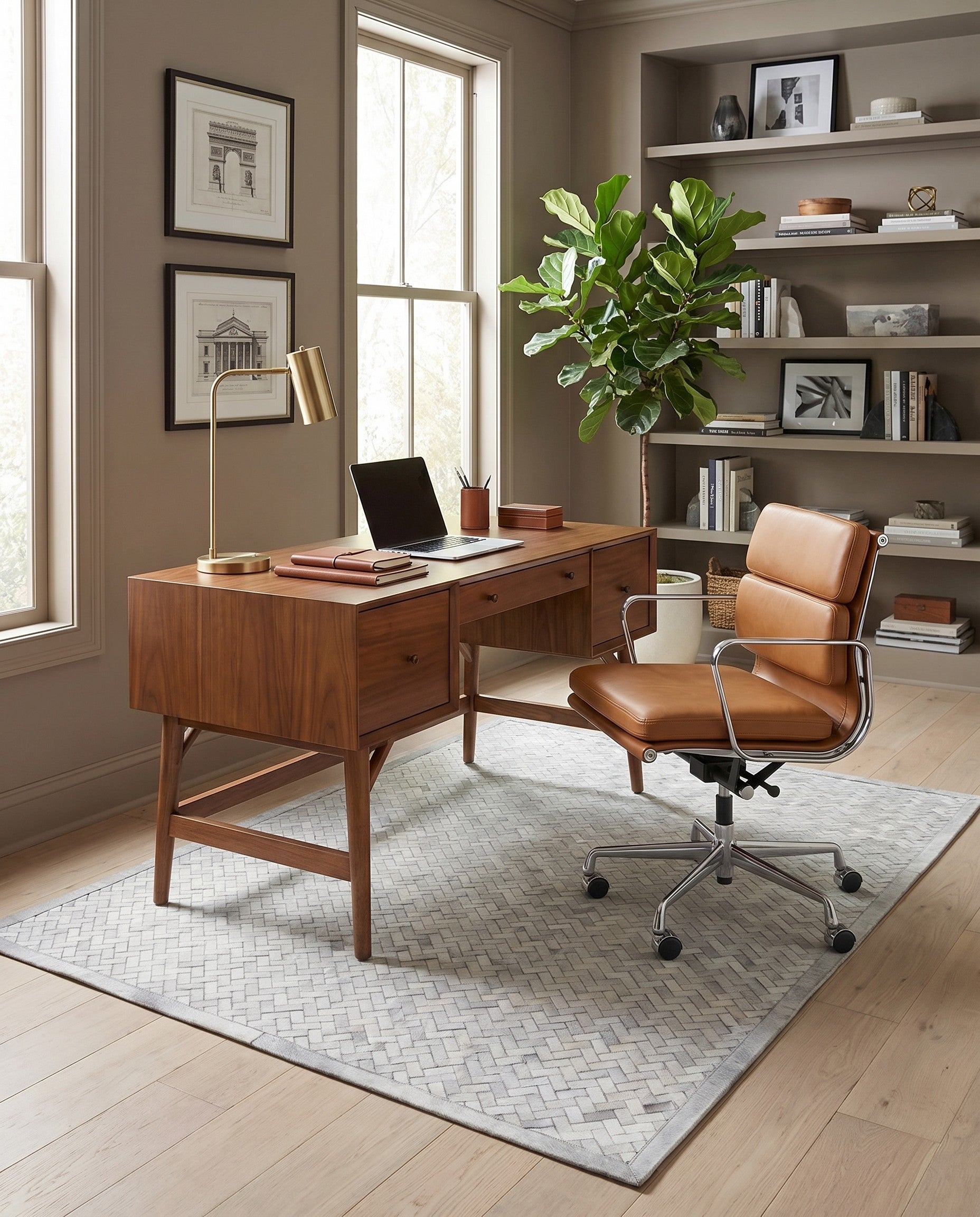 4' x 6' Cowhide Leather Rug