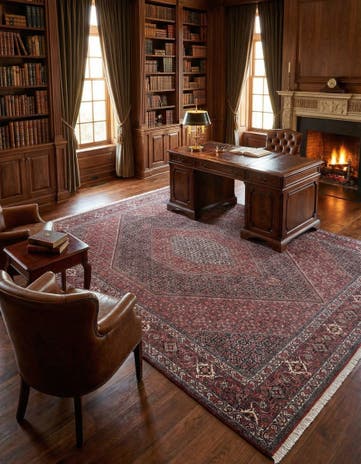 8' 4 x 9' 11 Bidjar With Silk Rug