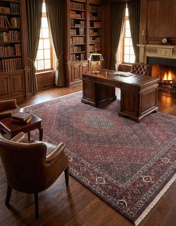 8' 4 x 9' 11 Bidjar With Silk Rug