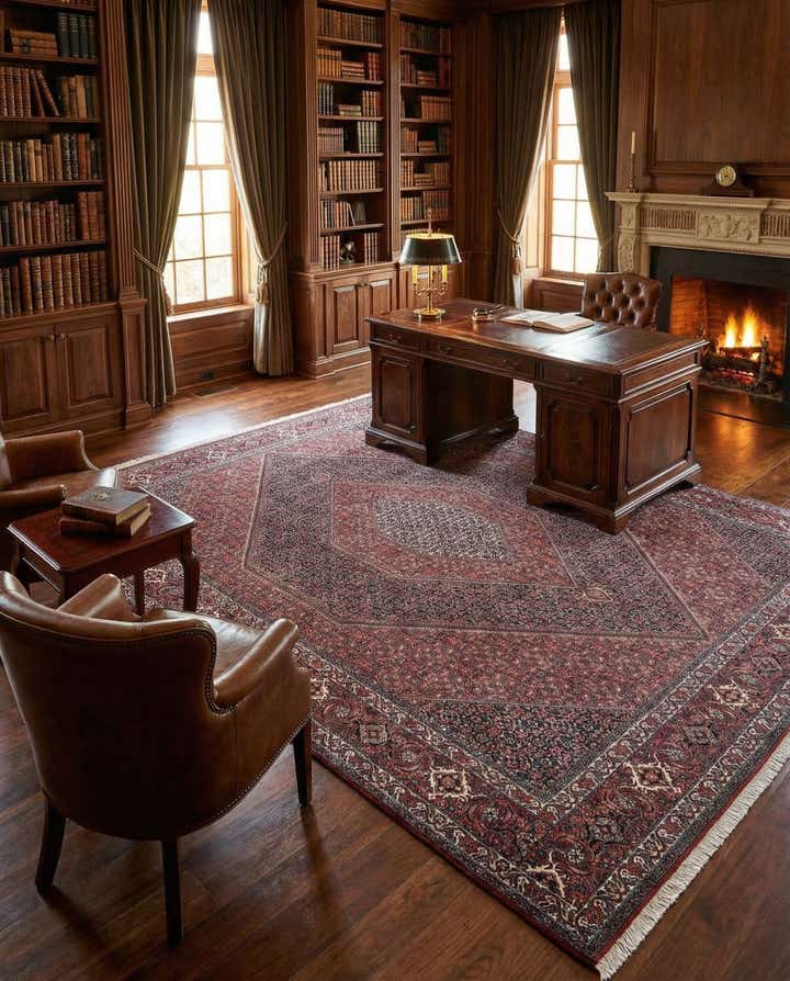 8' 4 x 9' 11 Bidjar With Silk Rug