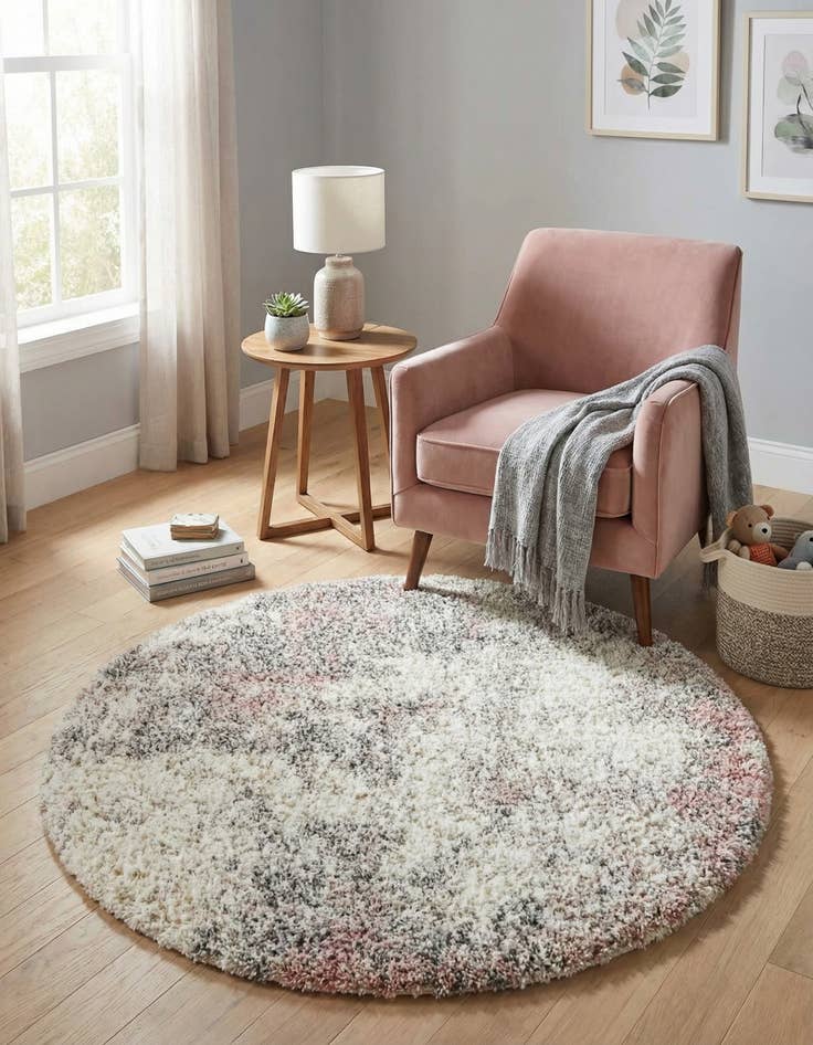 Detail image of  3' 3 x 3' 3 Soft Touch Shag Round Rug