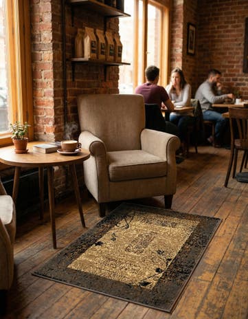 Beige Cafe Rug