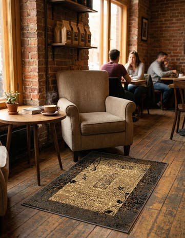 Beige Cafe Rug