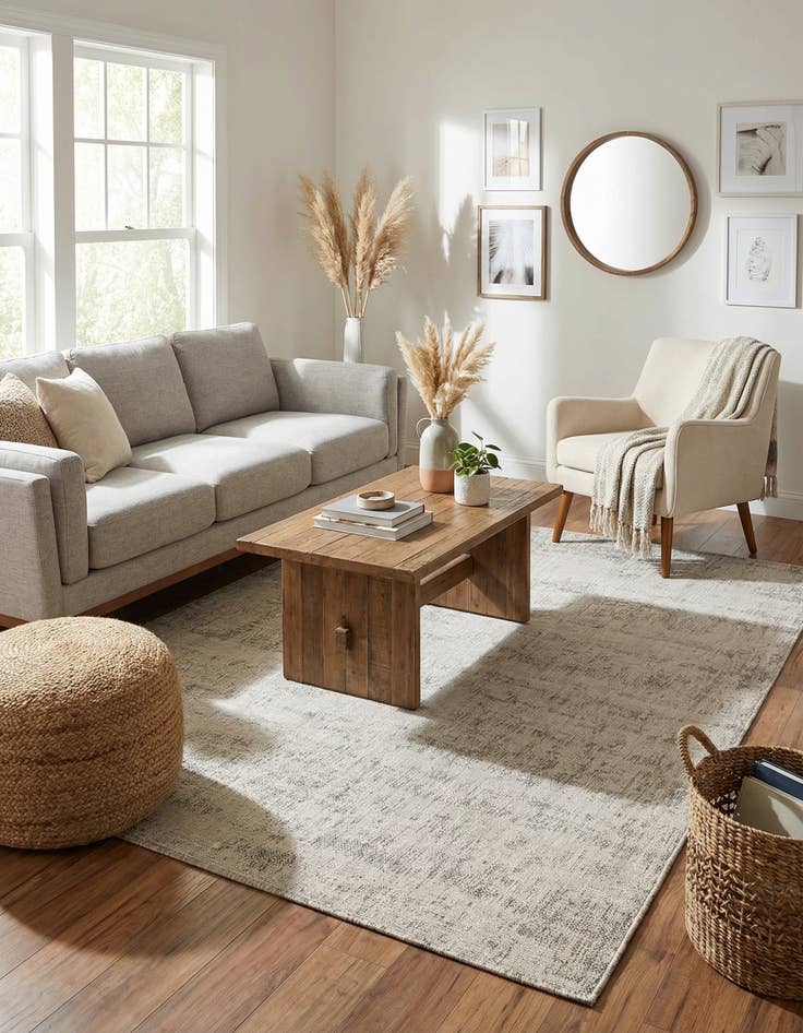 Detail image of 5' 3 x 7'  Washable Modern Indoor / Outdoor Rug