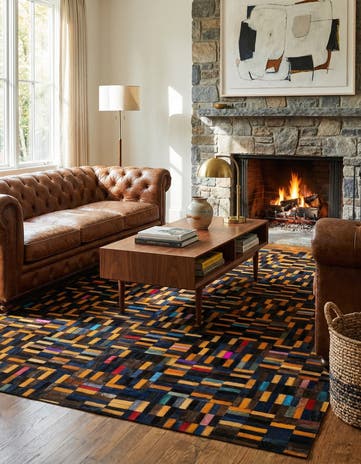 5' 1 x 7' 11 Cowhide - Patchwork Rug