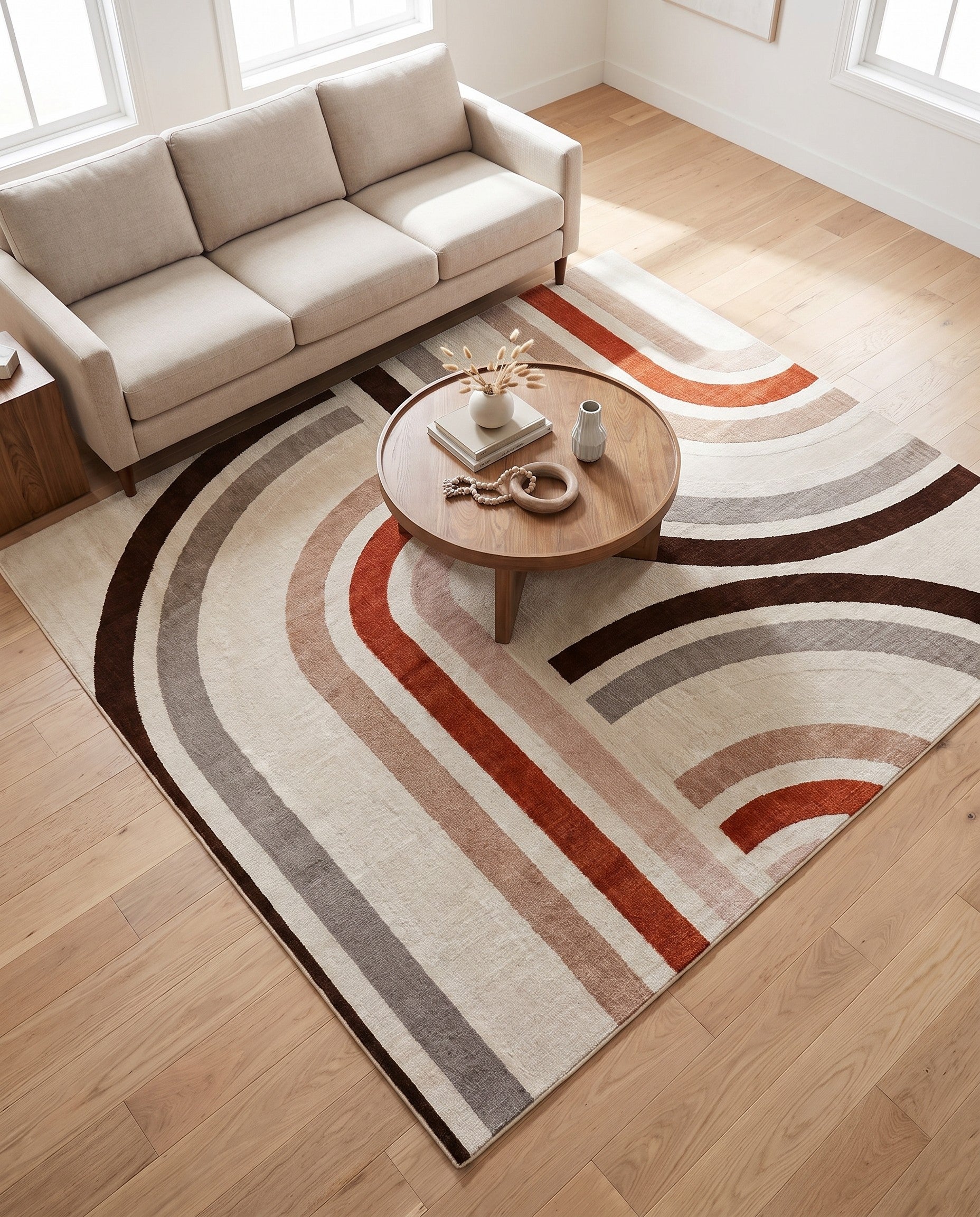 Ivory Charlotte Square Rug