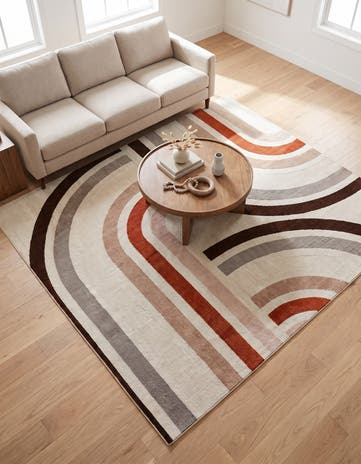 Ivory Charlotte Square Rug