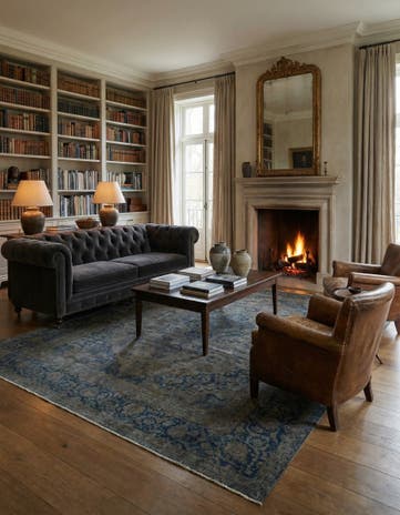 7' 9 x 10' 10 Hand Knotted Ultra Vintage Persian Wool Rug