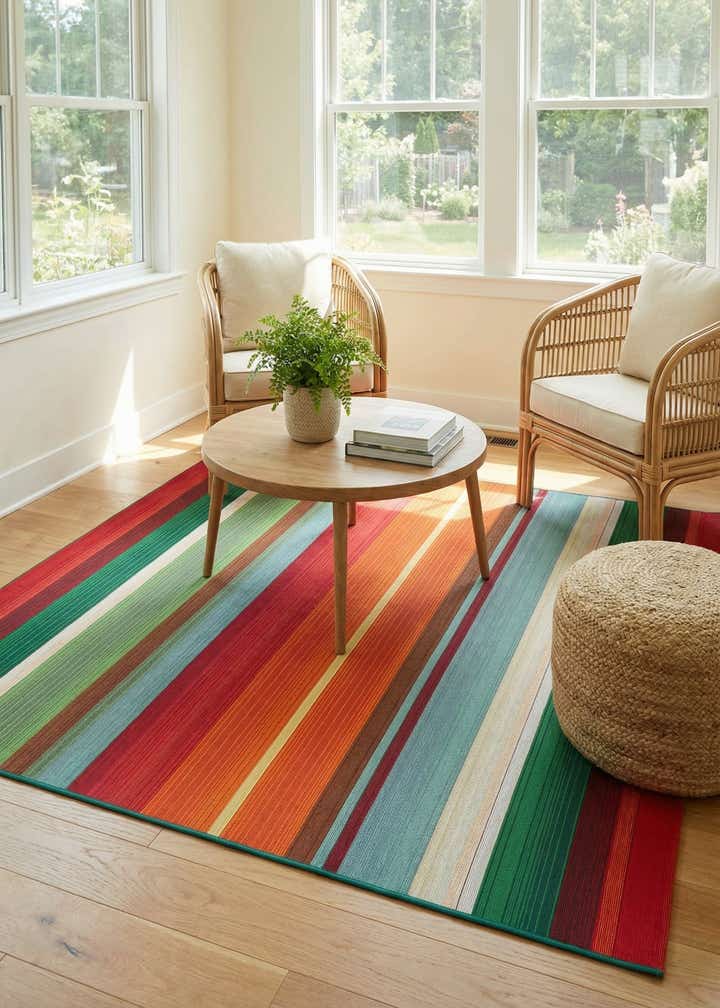 4' x 6' Easy-Clean Modern Indoor / Outdoor Rug