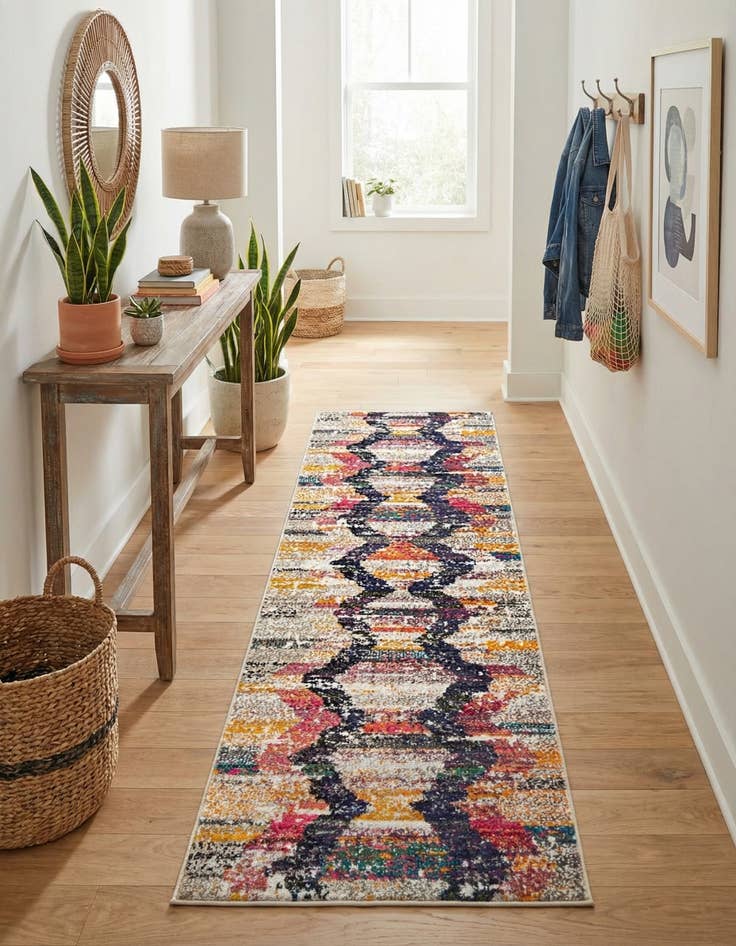 Detail image of 2' x 6'  Washable Vivid Runner Rug
