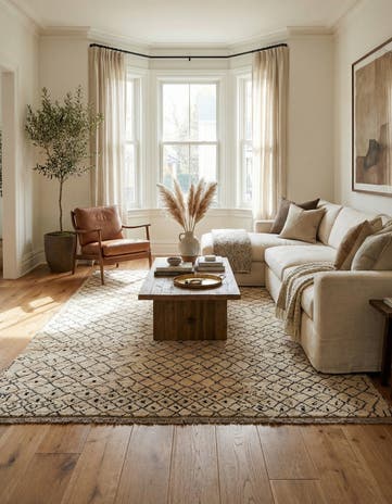 6' 6 x 9' 8 Hand Knotted Darya Wool Rug