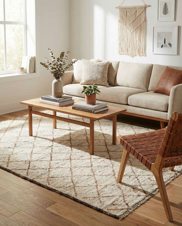 5' 2 x 6' 10 Hand Knotted Moroccan Wool Rug