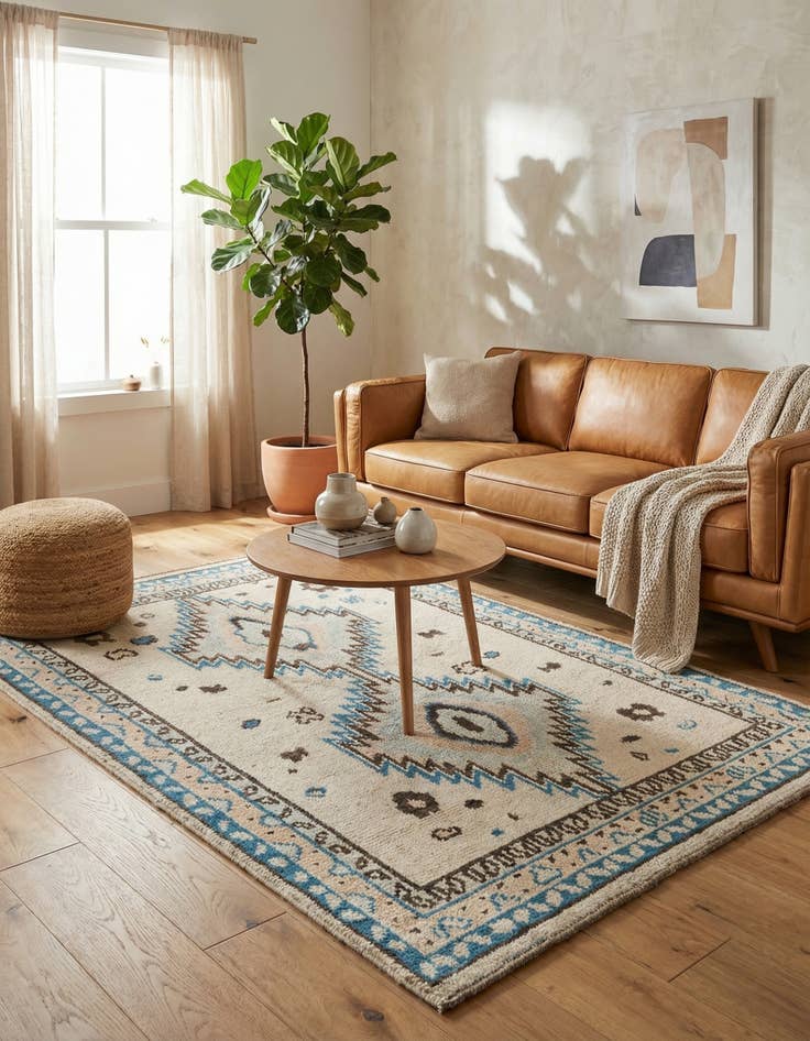 Detail image of 5' x 7' 2  Hand Knotted Moroccan Wool Rug