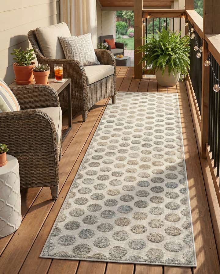 2' 7 x 10' Easy-Clean Sabrina Soto Indoor / Outdoor Runner Rug