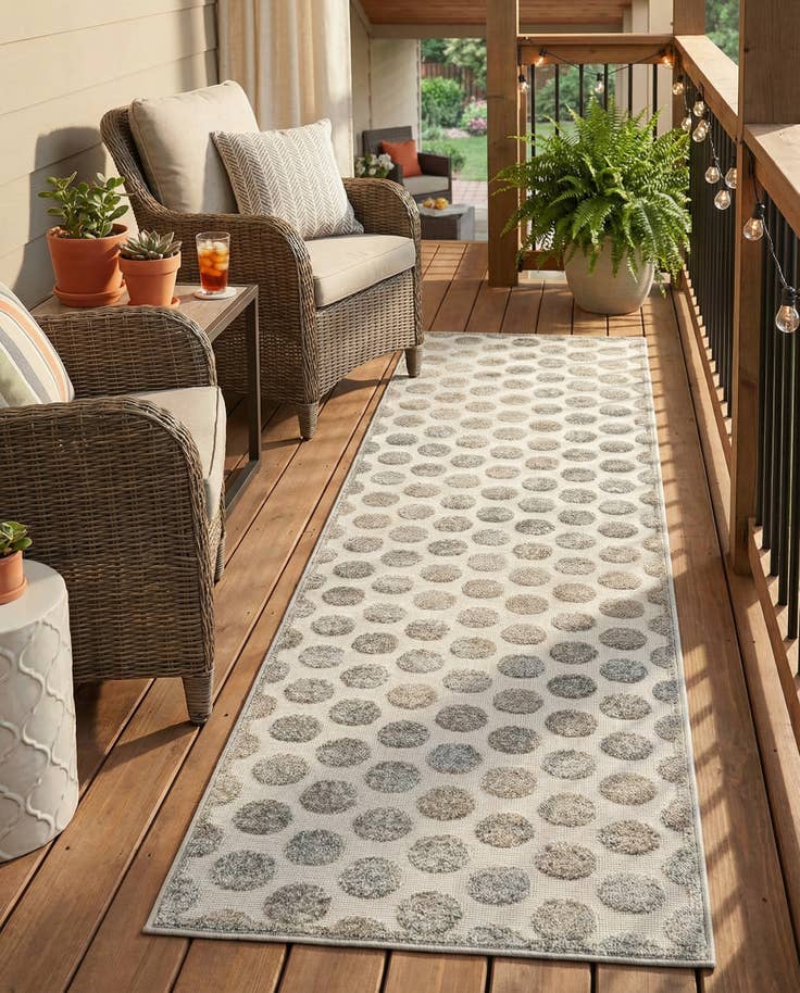 Detail image of 2' 7 x 10' Easy-Clean Sabrina Soto Indoor / Outdoor Runner Rug