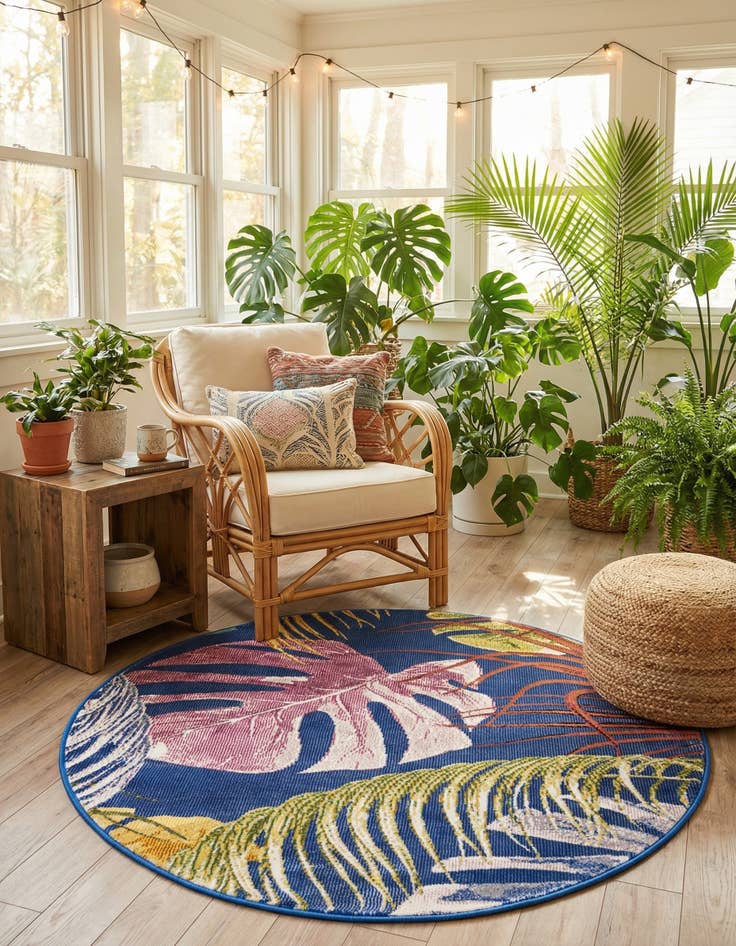 Detail image of  3' 3 x 3' 3 Blossom Round Rug